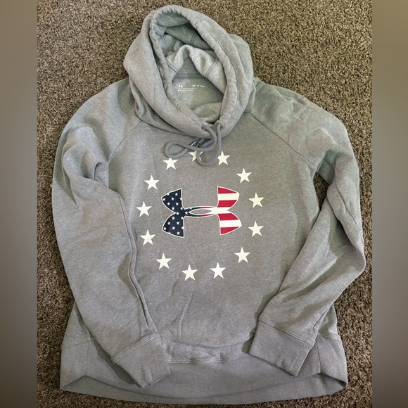 Under Armour Heather Gray Fleece Hoodie - Picture 1 of 2
